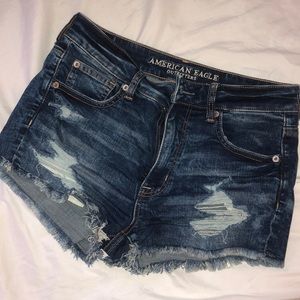 American Eagle high rise denim shorts